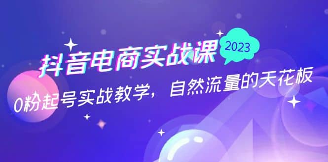 抖音电商实战课：0粉起号实战教学，自然流量的天花板（2月19最新）-天天有课网