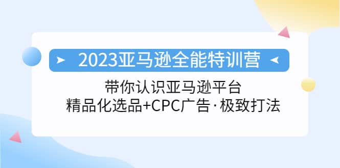 2023亚马逊全能特训营：玩转亚马逊平台+精品化·选品+CPC广告·极致打法-天天有课网