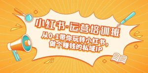 重磅来袭：小红书·运营培训班：从0-1带你玩转小红书，做个赚钱的私域IP-天天有课网