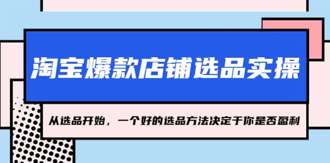 淘宝爆款店铺选品实操，2023从选品开始，一个好的选品方法决定于你是否盈利-天天有课网