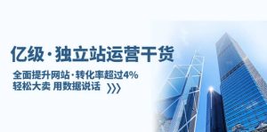 独立站运营干货：全面提升网站·转化率超过4%，轻松大卖 用数据说话-天天有课网