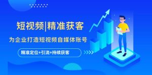 短视频|精准获客 为企业打造短视频自媒体账号 (精准定位+引流+持续获客)-天天有课网