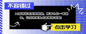 11招带你玩转自媒体,新手小白一看就会,让你快速抢占自媒体流量-天天有课网
