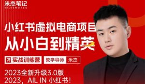 风口再至 – 米杰小红书虚拟电商项目3.0全网首发 单号月收益过万 可批量-天天有课网