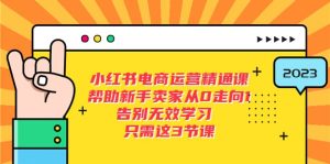 小红书电商·运营精通课,帮助新手卖家从0走向1 告别无效学习(7节视频课)-天天有课网