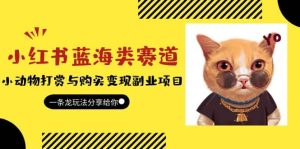 小红书蓝海类赛道:小动物打赏与购买变现副业项目,一条龙玩法分享给你-天天有课网