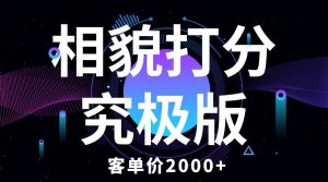 相貌打分究极版，客单价2000+纯新手小白就可操作的项目-天天有课网