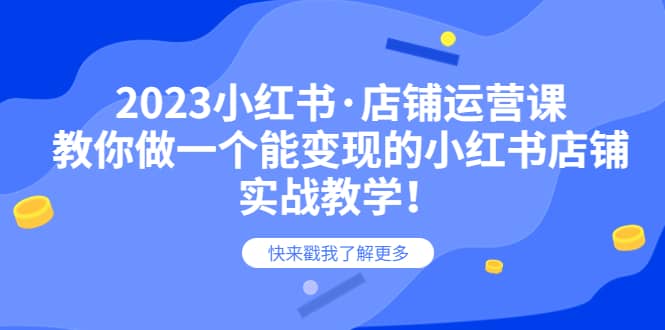 2023小红书·店铺运营课，教你做一个能变现的小红书店铺，20节-实战教学-天天有课网