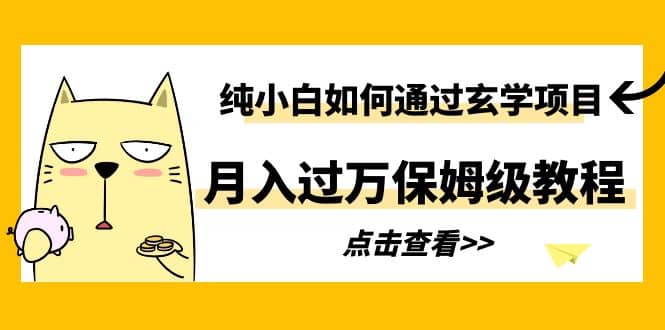 纯小白如何通过玄学项目月入过万保姆级教程-天天有课网