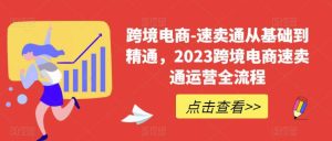 速卖通从0基础到精通，2023跨境电商-速卖通运营实战全流程-天天有课网
