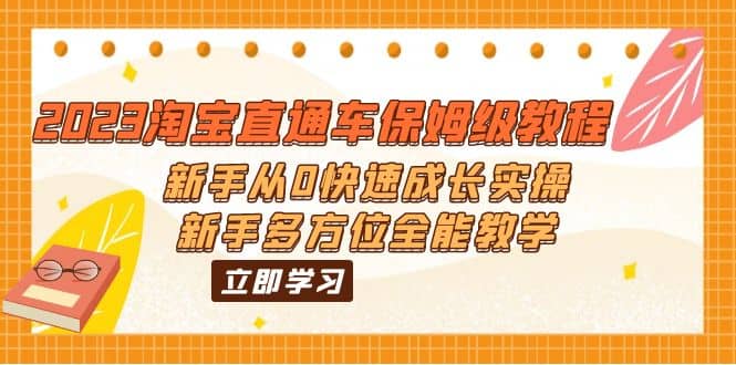 2023淘宝直通车保姆级教程：新手从0快速成长实操，新手多方位全能教学-天天有课网