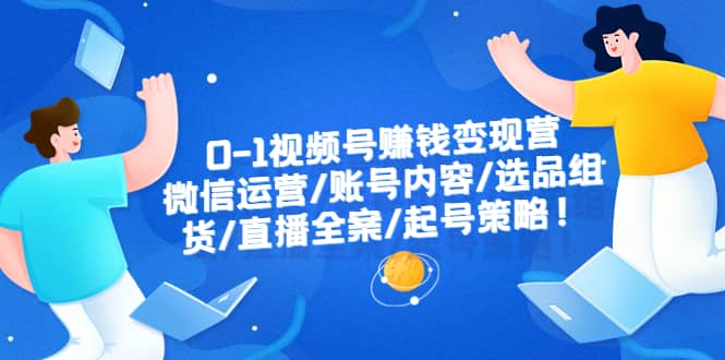 0-1视频号赚钱变现营：微信运营-账号内容-选品组货-直播全案-起号策略-天天有课网