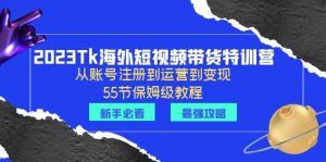2023Tk海外-短视频带货特训营:从账号注册到运营到变现-55节保姆级教程-天天有课网