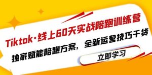 Tiktok·线上60天实战陪跑训练营,独家赋能陪跑方案,全新运营技巧干货-天天有课网