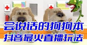 抖音无人直播玩法会说话的狗狗本弹幕礼物互动小游戏（游戏软件+开播教程）-天天有课网