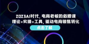 2023AI·时代，电商老板的必修课，理论+实操+工具，驱动电商销售转化-天天有课网