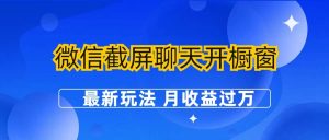 微信截屏聊天开橱窗卖女性用品:最新玩法 月收益过万-天天有课网