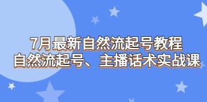 7月最新自然流起号教程，自然流起号、主播话术实战课-天天有课网