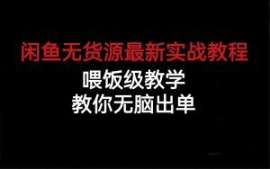 闲鱼无货源最新实战教程，喂饭级教学，教你无脑出单-天天有课网