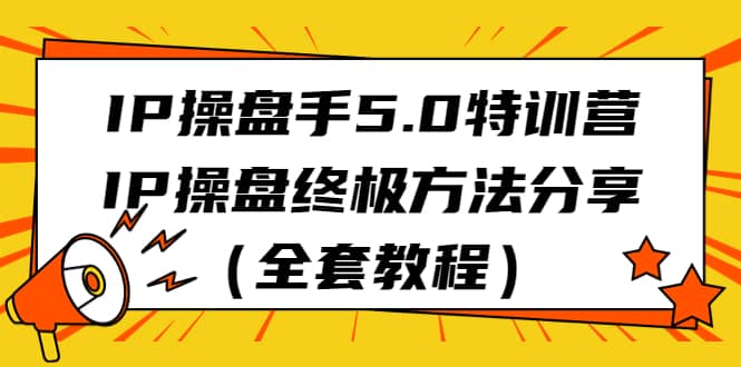 IP操盘手5.0特训营，IP操盘终极方法分享（全套教程）-天天有课网