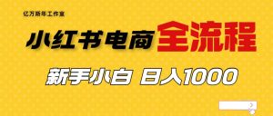 外面收费4988的小红书无货源电商从0-1全流程，日入1000＋-天天有课网
