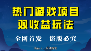 热门游戏双收益项目玩法,每天花费半小时,实操一天500多(教程+素材)-天天有课网