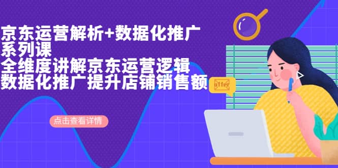 京东运营解析与数据化推广系列课，全维度讲解京东运营逻辑+数据化推广提升店铺销售额-天天有课网