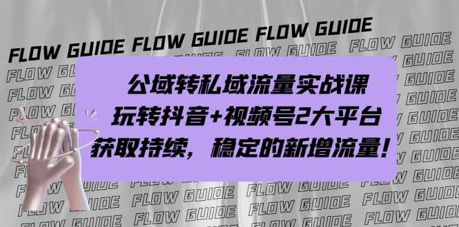 公域转私域流量实战课，玩转抖音+视频号2大平台，获取持续，稳定的新增流量-天天有课网