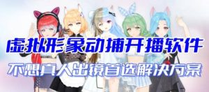 首款AI视频动捕虚拟辅助直播产品【不想真人出镜就用虚拟形象替代】-天天有课网