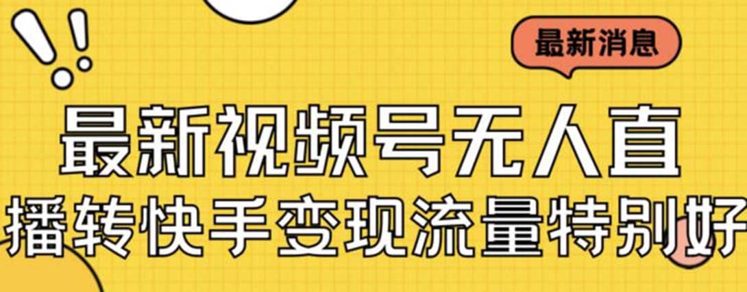 最新视频号无人直播转快手变现美女玩法日入500+【教程+素材】-天天有课网
