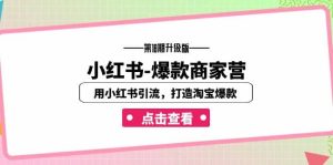 小红书-爆款商家营【第18期升级版】用小红书引流,打造淘宝爆款(16节课)-天天有课网