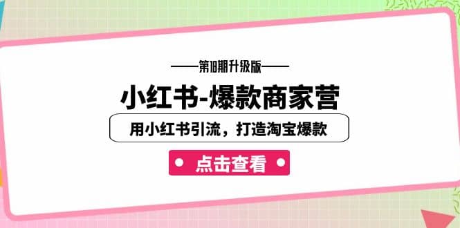 小红书-爆款商家营【第18期升级版】用小红书引流，打造淘宝爆款（16节课）-天天有课网