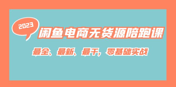 闲鱼电商无货源陪跑课，最全、最新、最干，零基础实战！-天天有课网