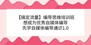 【搞定流量】编导思维培训班,想成为优秀自媒体编导先学自媒体编导通识1.0-天天有课网