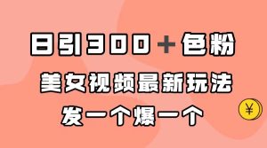 日引300+色粉,美女视频最新玩法,发一个爆一个-天天有课网