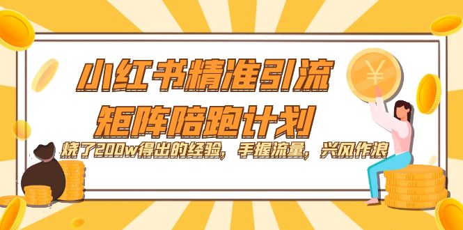 小红书精准引流·矩阵陪跑计划：烧了200w得出的经验，手握流量，兴风作浪！-天天有课网