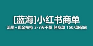 2023蓝海项目【小红书商单】流量+现金扶持,快速千粉,长期稳定,最强蓝海-天天有课网