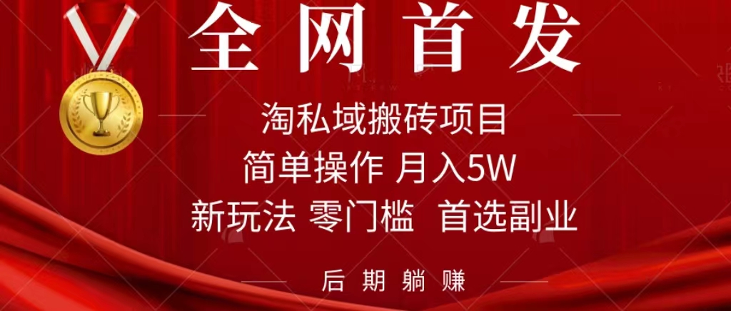 淘私域搬砖项目，利用信息差月入5W，每天无脑操作1小时，后期躺赚-天天有课网