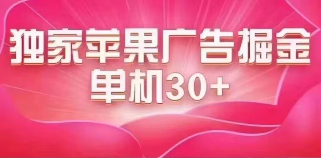 最新苹果系统独家小游戏刷金 单机日入30-50 稳定长久吃肉玩法-天天有课网