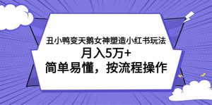 丑小鸭变天鹅女神塑造小红书玩法，月入5万+，简单易懂，按流程操作-天天有课网