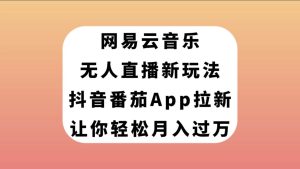 网易云音乐无人直播新玩法,抖音番茄APP拉新,让你轻松月入过万-天天有课网