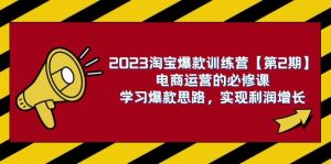 2023淘宝爆款训练营【第2期】电商运营的必修课，学习爆款思路 实现利润增长-天天有课网