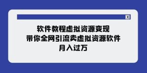 软件教程虚拟资源变现:带你全网引流卖虚拟资源软件,月入过万(11节课)-天天有课网