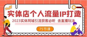实体店个人流量IP打造 2023实体同城引流获客必听 含直播玩法（75节完整版）-天天有课网