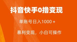 全网首发,单账号收益日入1000+,简单粗暴,保底5元一单,可批量单操作-天天有课网