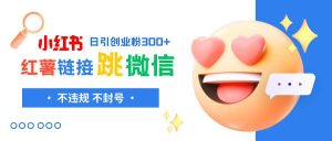 小红薯跳转微信链接制作和引流思路，不违规不封号！-天天有课网