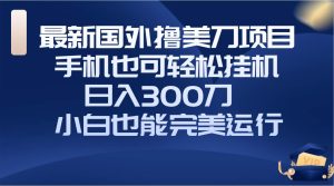 国外撸美刀项目，手机也可操作，轻松挂机操作，日入300刀 小白也能完美运行-天天有课网