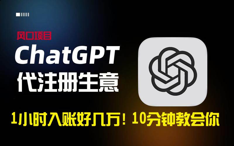 一小时入账好几万！利润大到吓人的ChatGPT代注册小生意，10分钟教会你，…-天天有课网