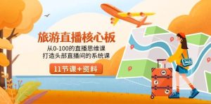 旅游-直播核心板，从0-100的直播思维课，打造头部直播间的系统课-天天有课网