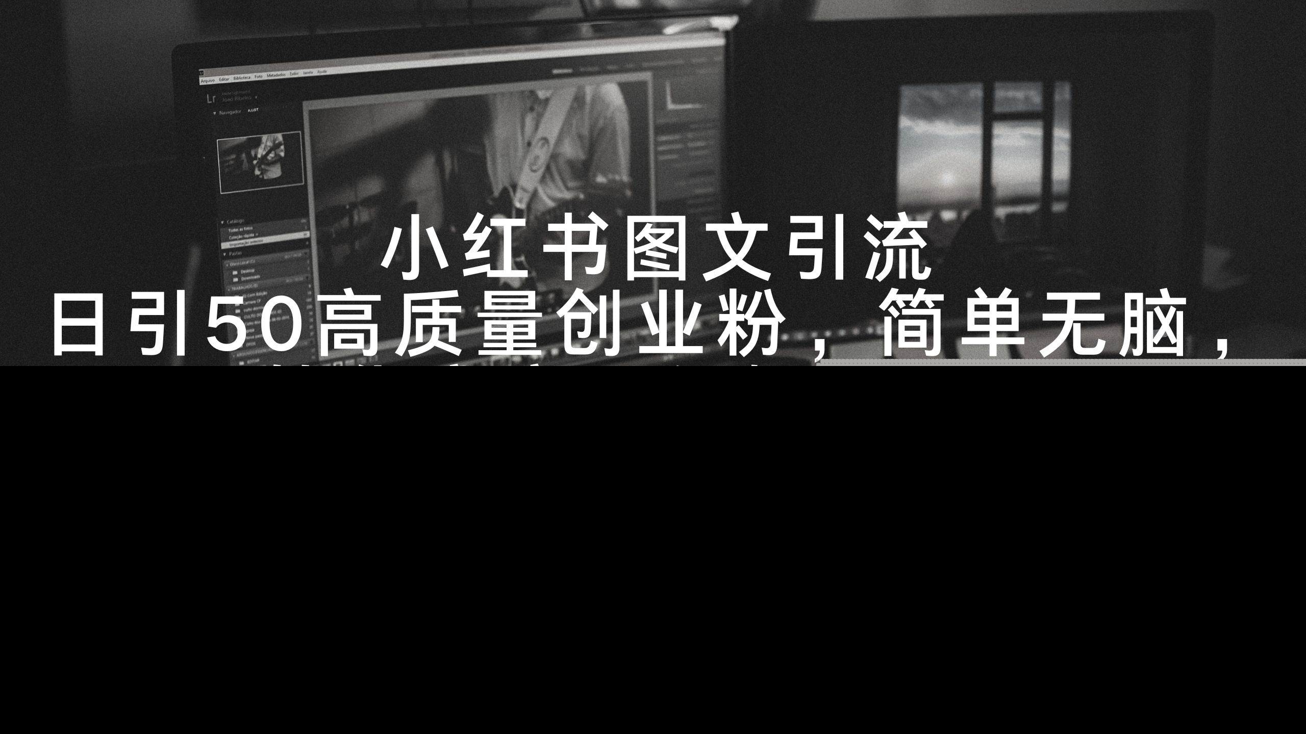 小红书图文引流，日引50高质量创业粉，简单无脑，转化率高，保姆级教程-天天有课网
